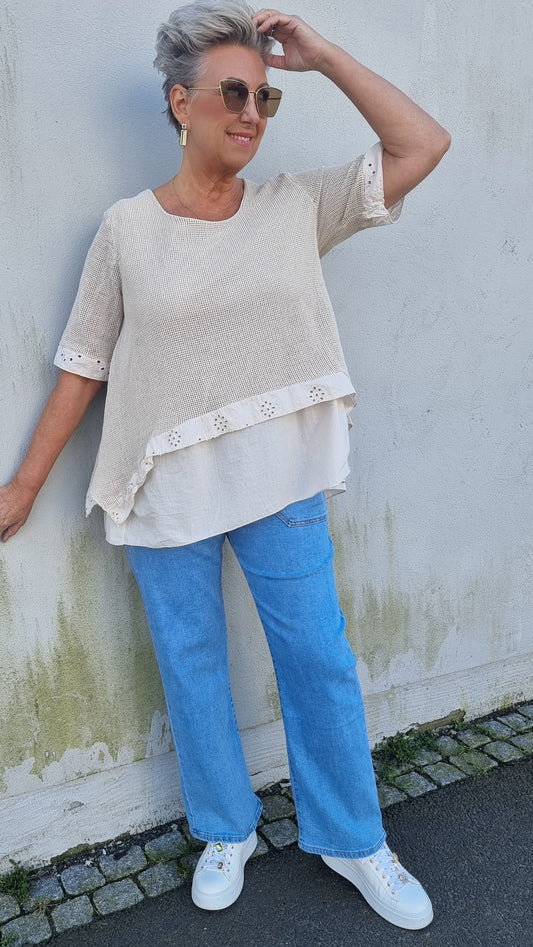 Aurora topp beige
