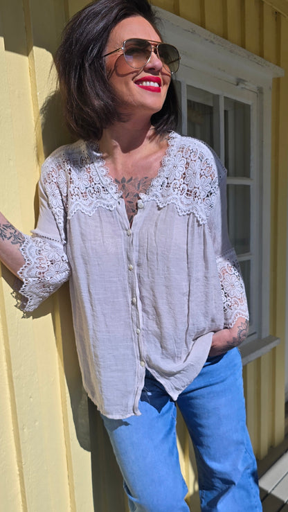 Kajsa skjorte beige