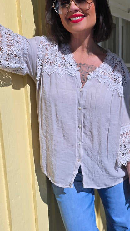 Kajsa skjorte beige