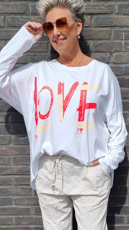 Love top hvit
