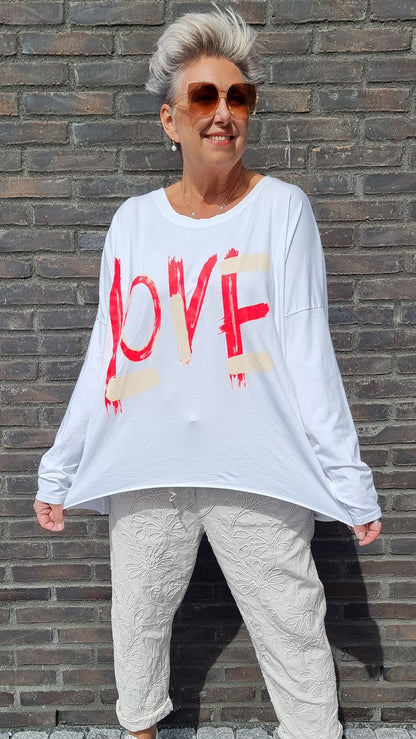 Love top hvit