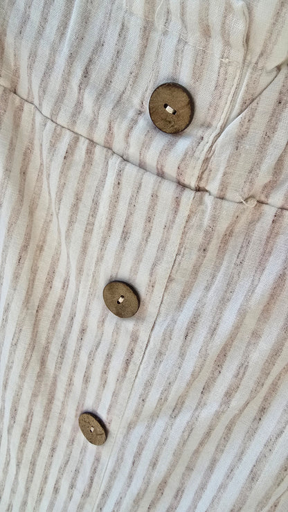Kikki skjørt med striper beige