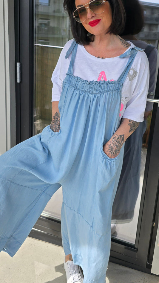 Bonnie jumpsuit denimblå