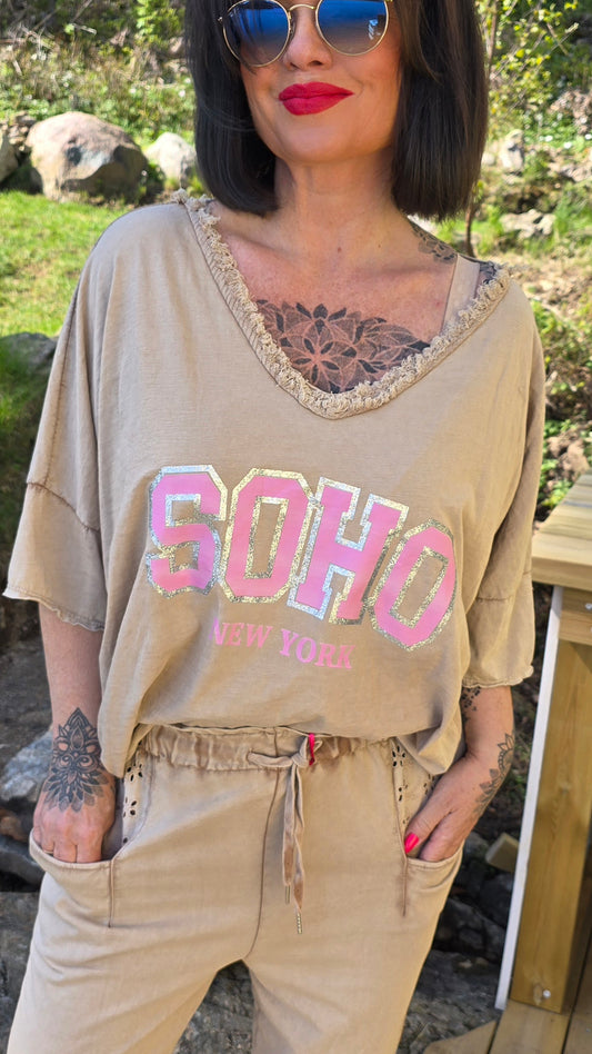Soho t-shirt camel