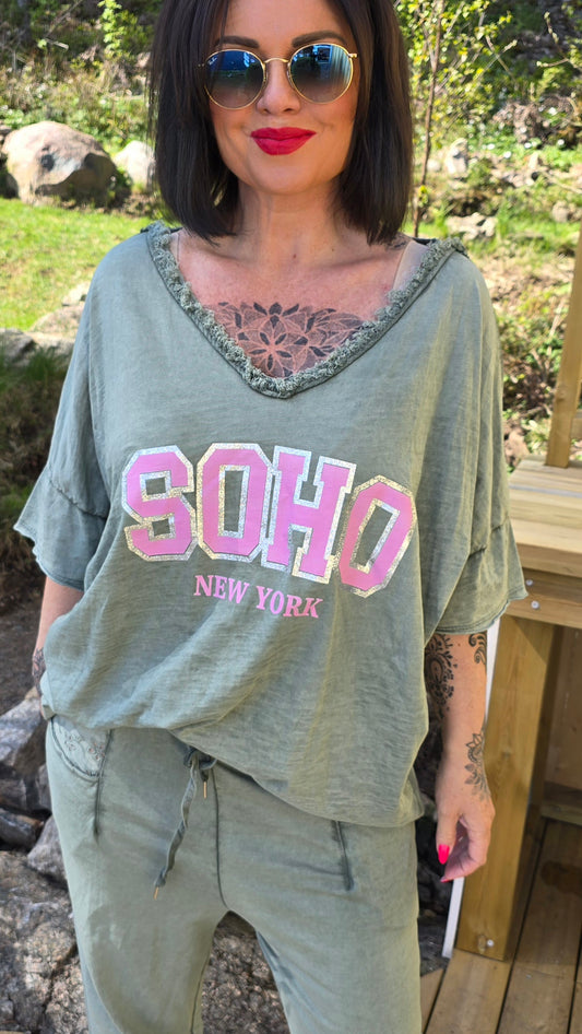 Soho t-shirt kaki