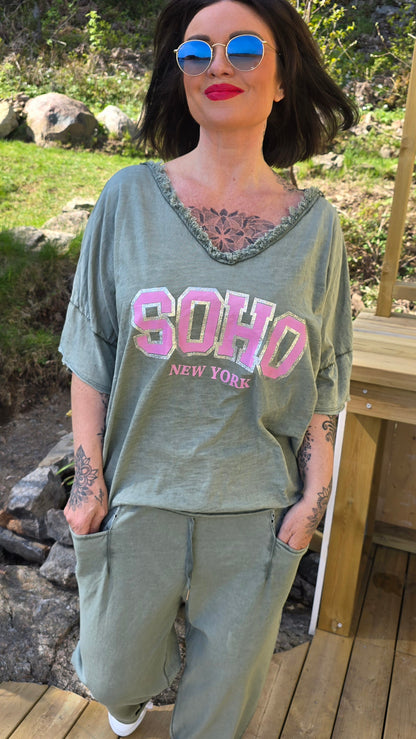 Soho t-shirt kaki