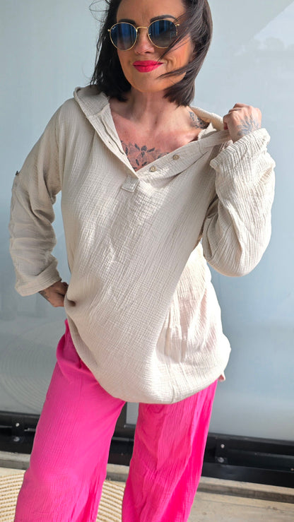 Jessica hette bluse beige