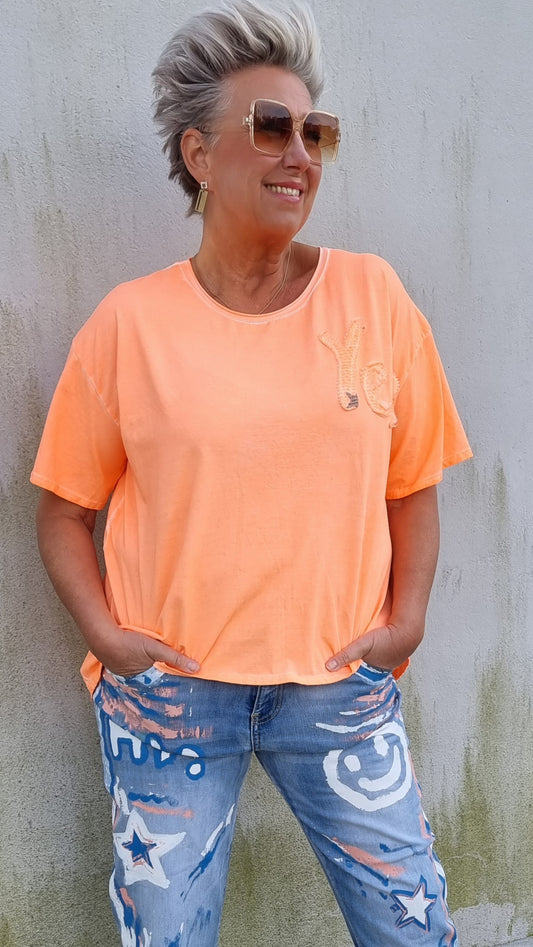 Yes/no t-skjorte orange