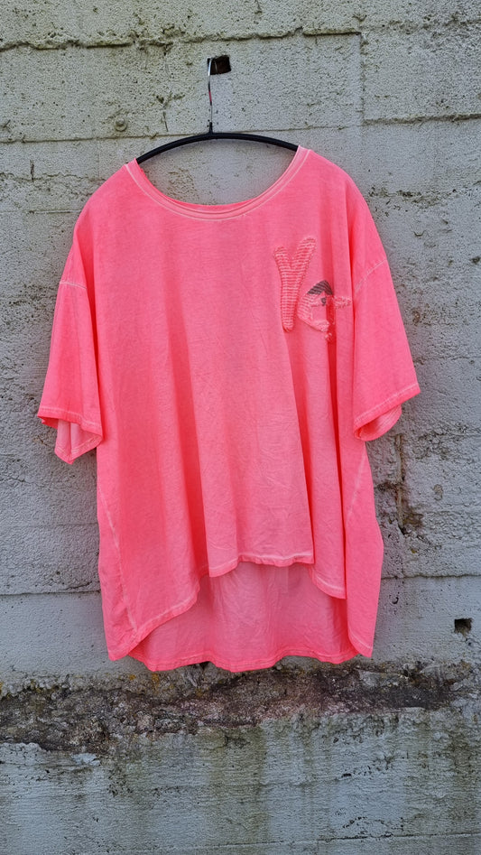 Yes/no t-skjorte rosa