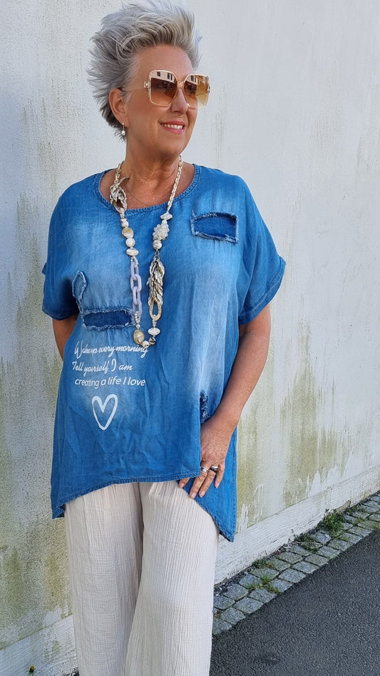 Benedicte lang denim bluse