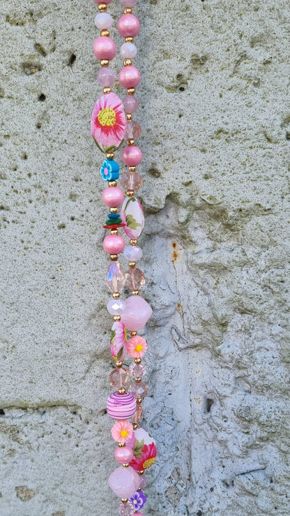 Flower Necklace Pink