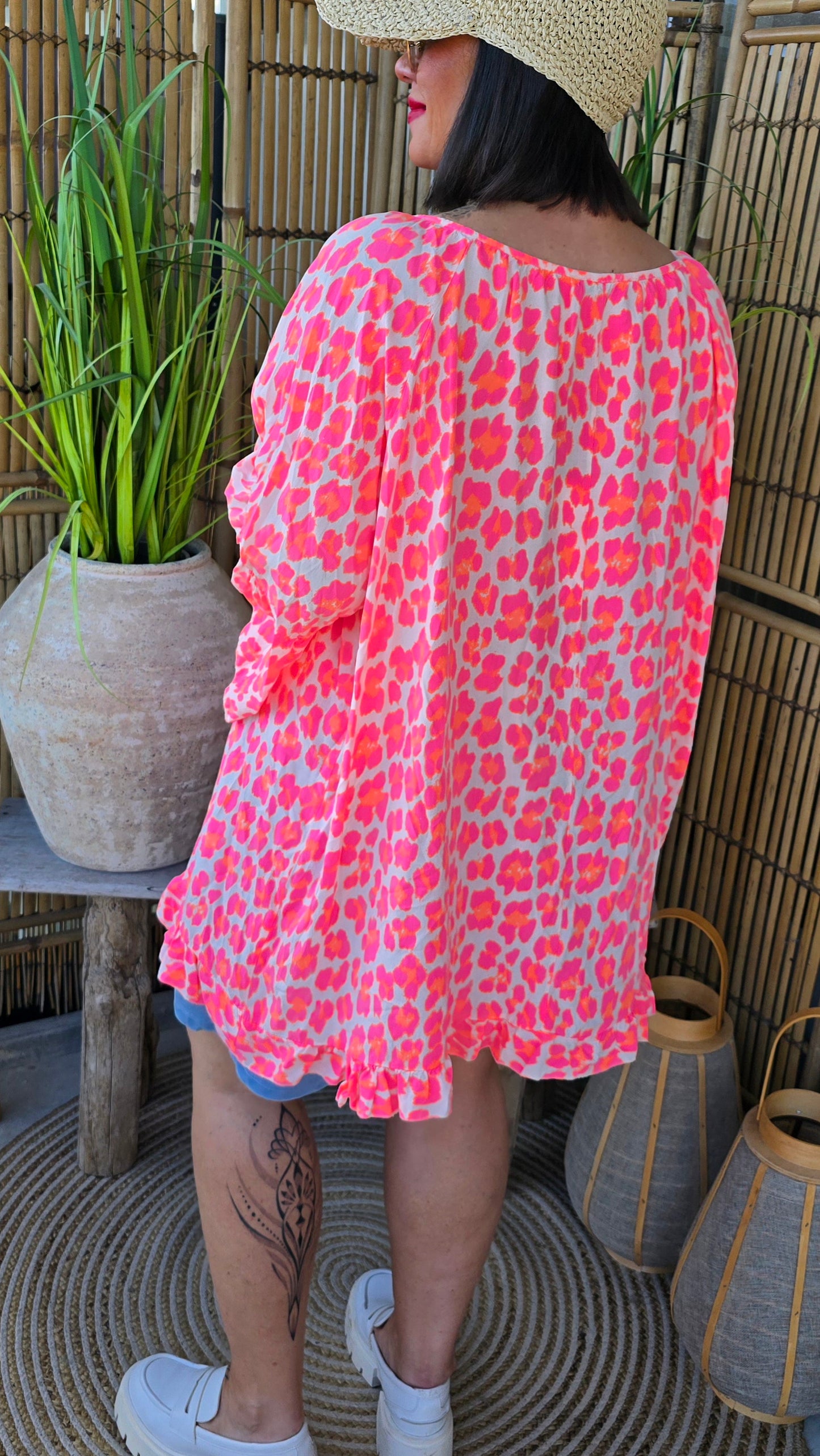 Ina leo bluse rosa
