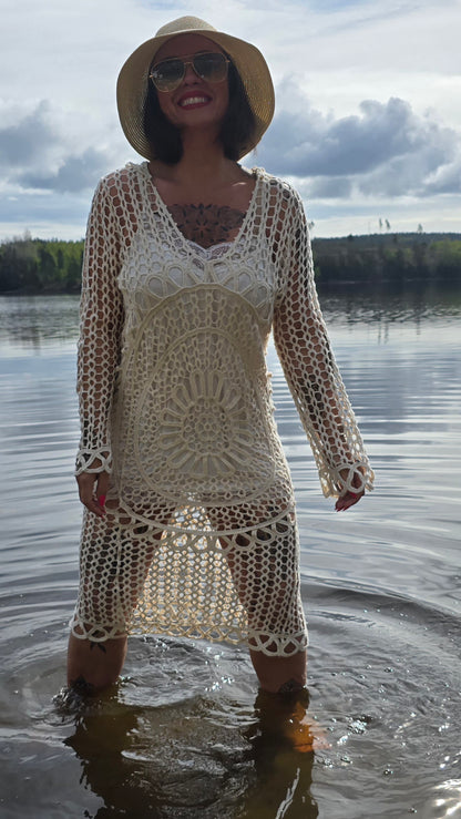 Siri hette kjole beige