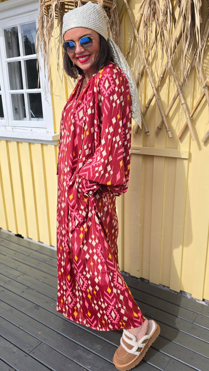 Jackie kjole mørk rød