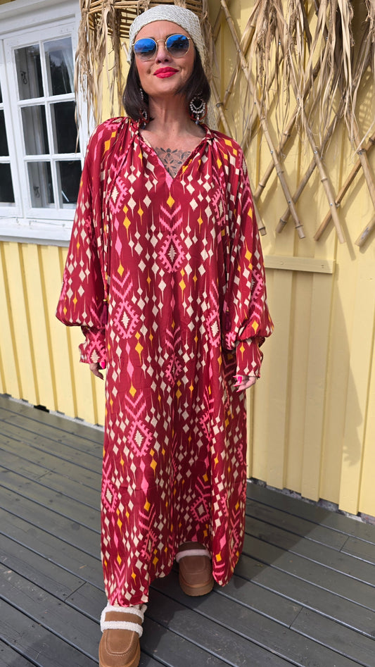 Jackie kjole mørk rød