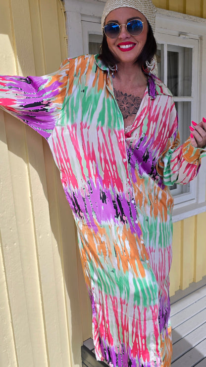 Gloria kjole multicolor