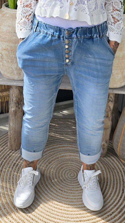 Hayley jeans med knapper