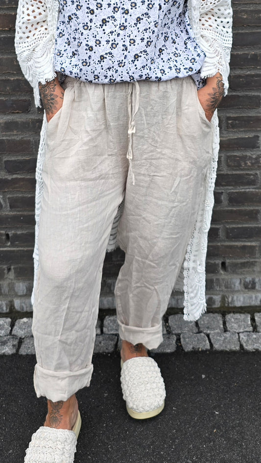 Reidun lin bukse beige