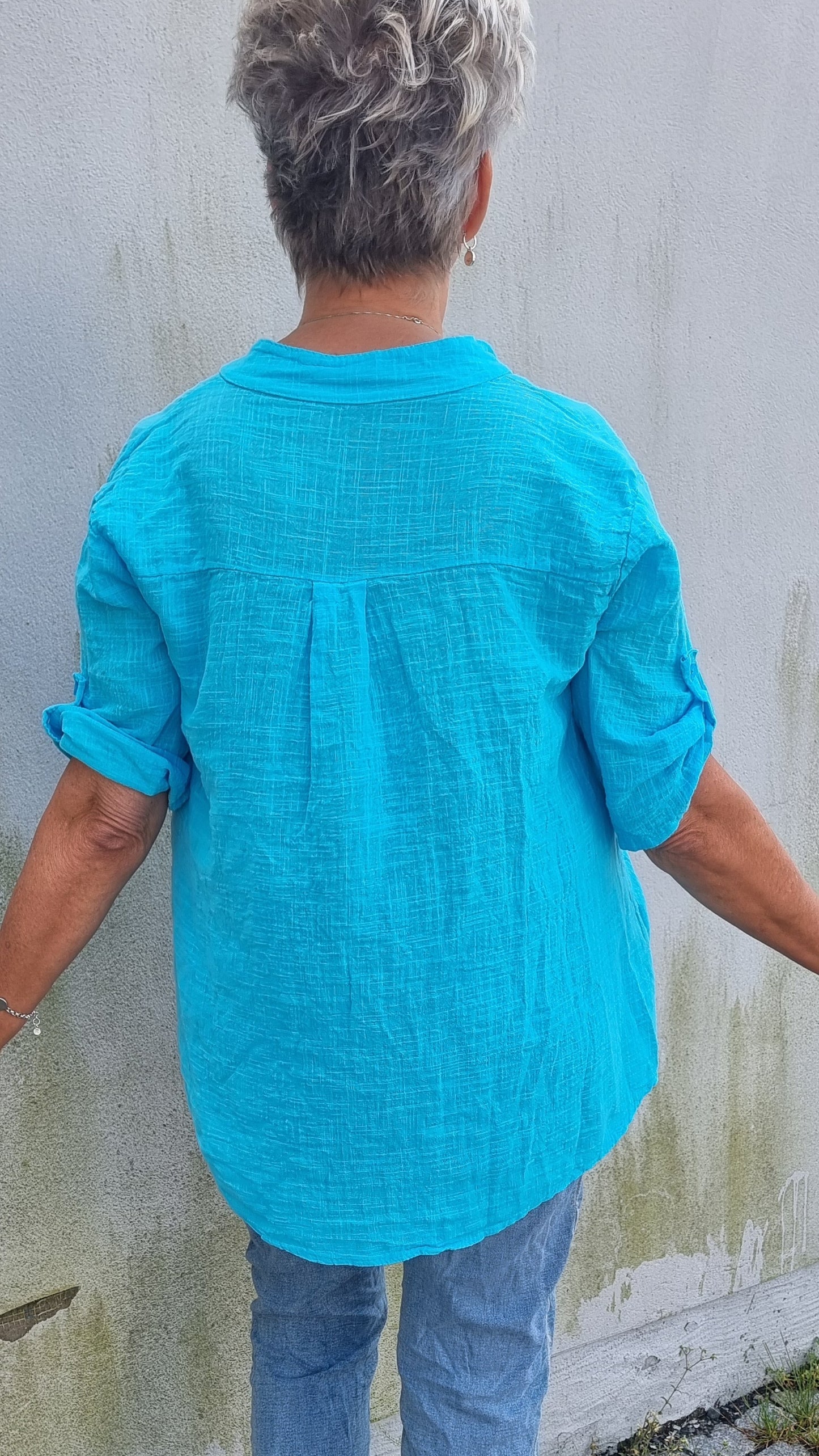 Gina bluse turkis