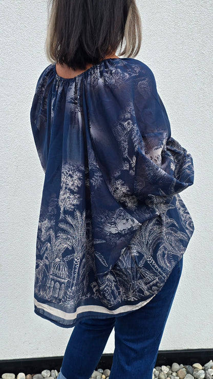 Stina bluse navy
