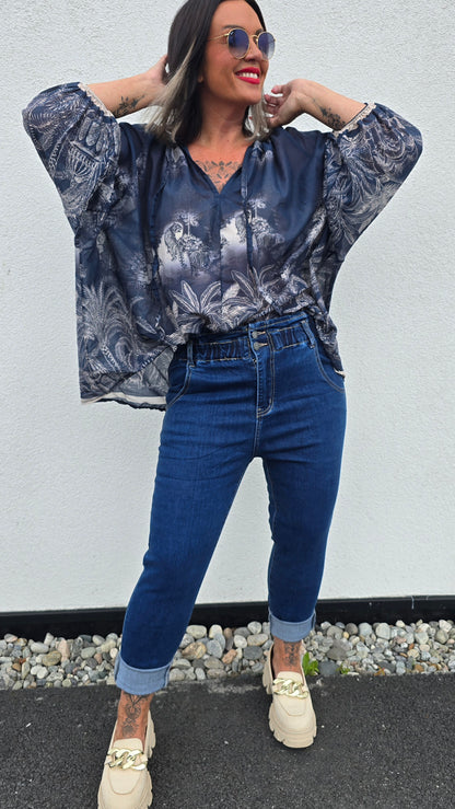 Stina bluse navy