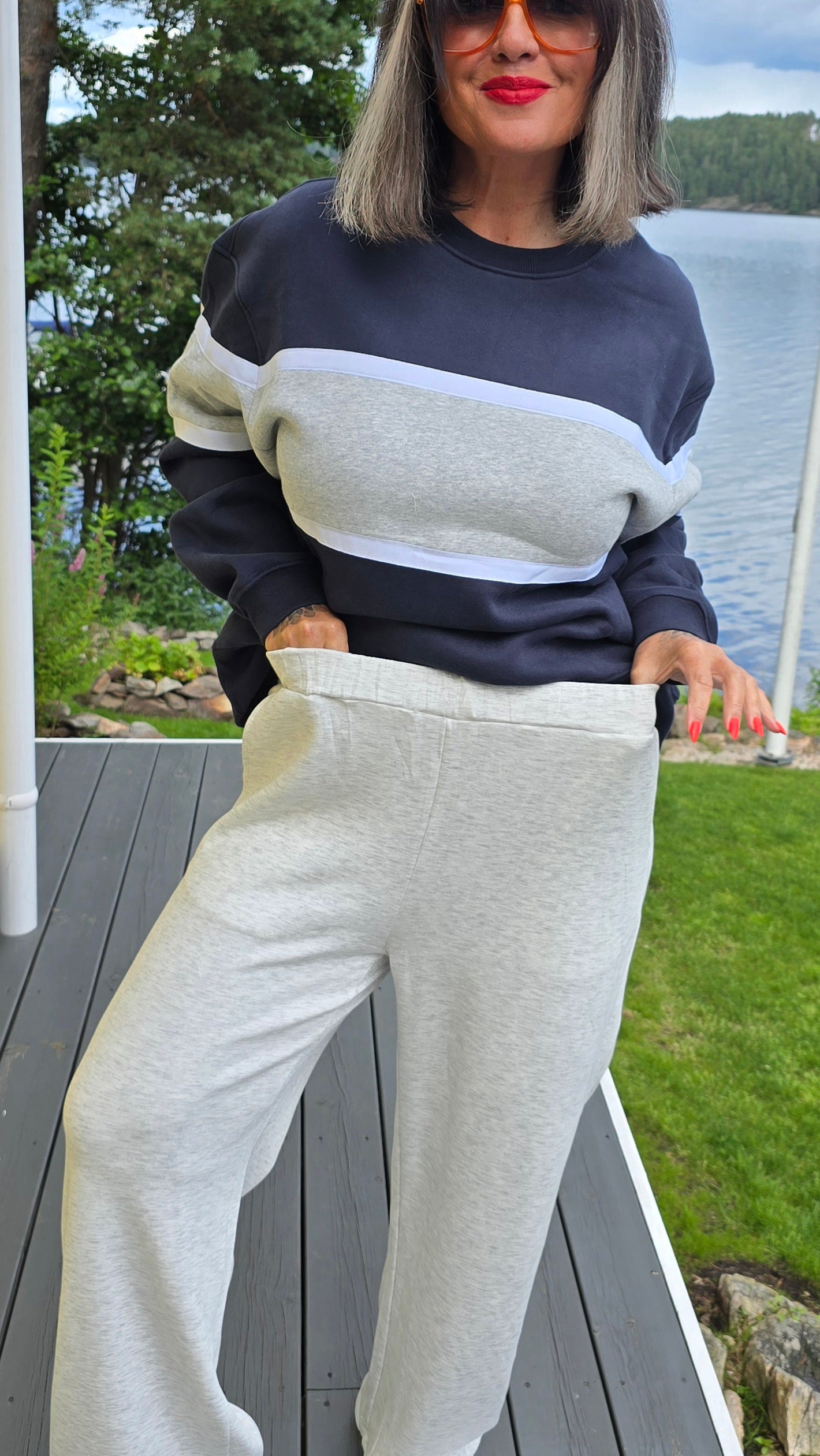 Maria jogger bukse grå