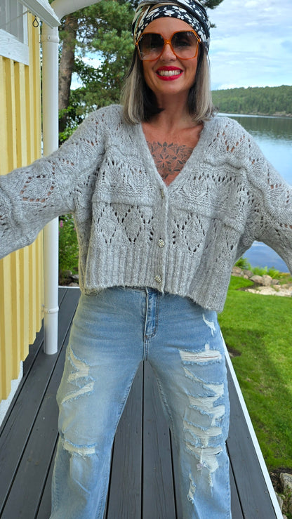 Millie kardigan jakke grå