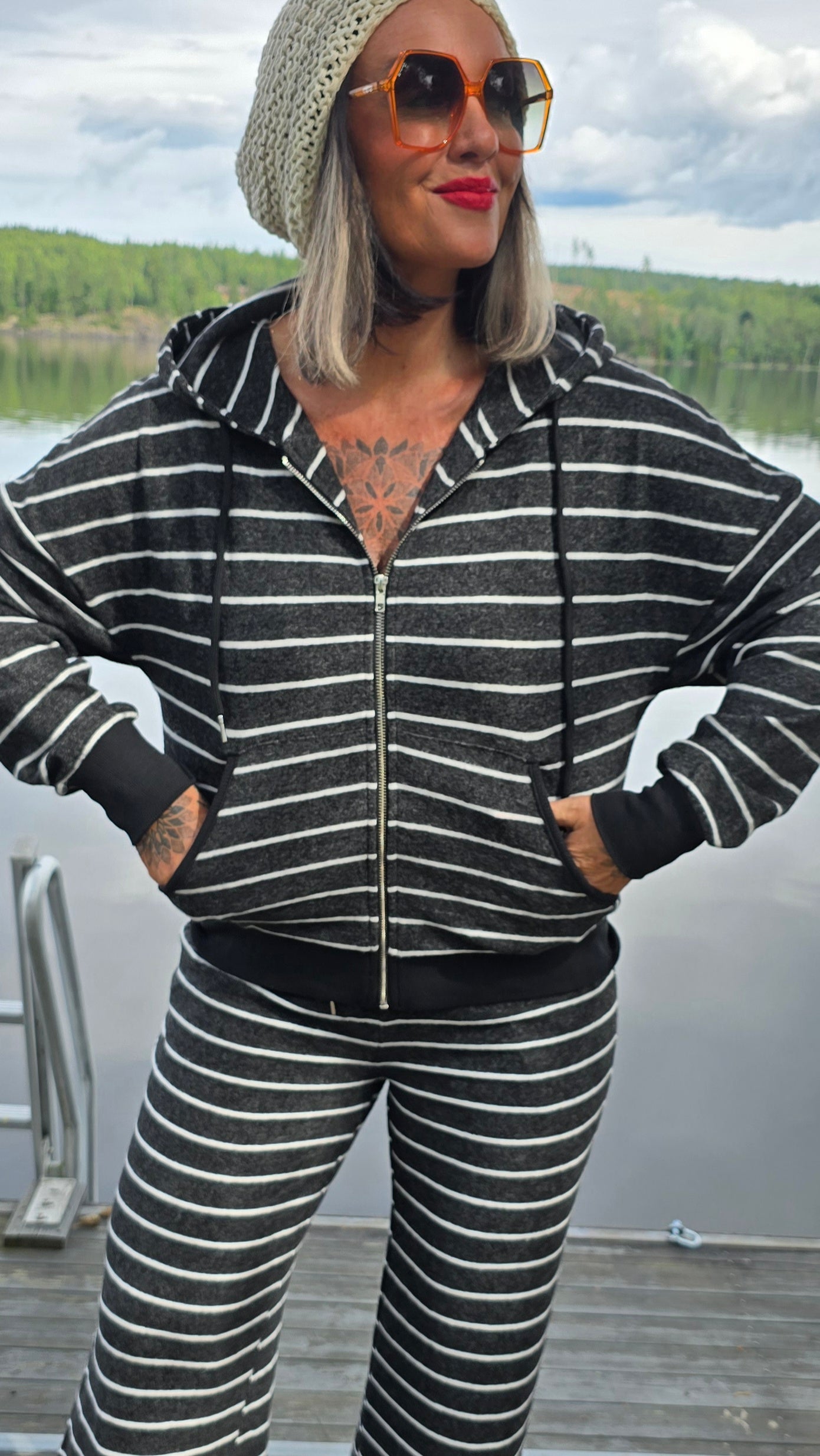 Tanja hette jakke mørkgrå
