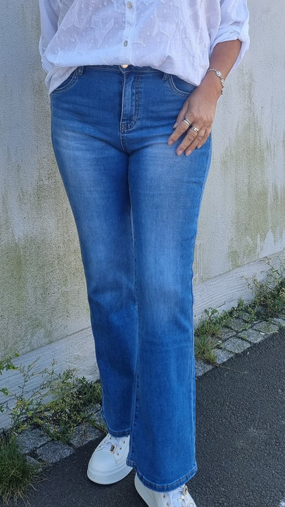 Nova flared jeans blå