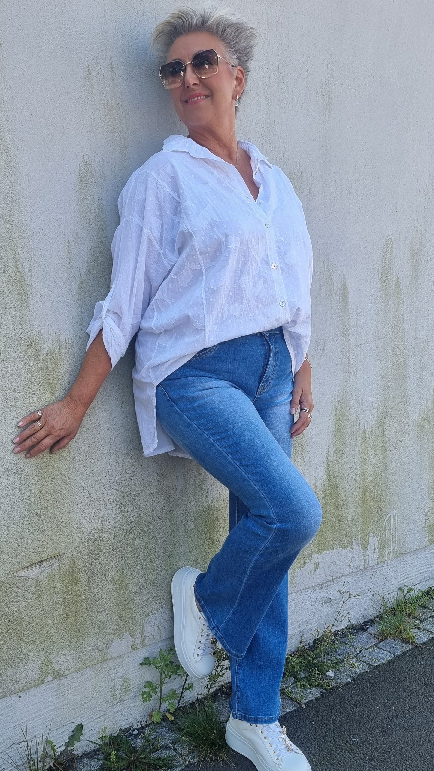 Nova flared jeans blå