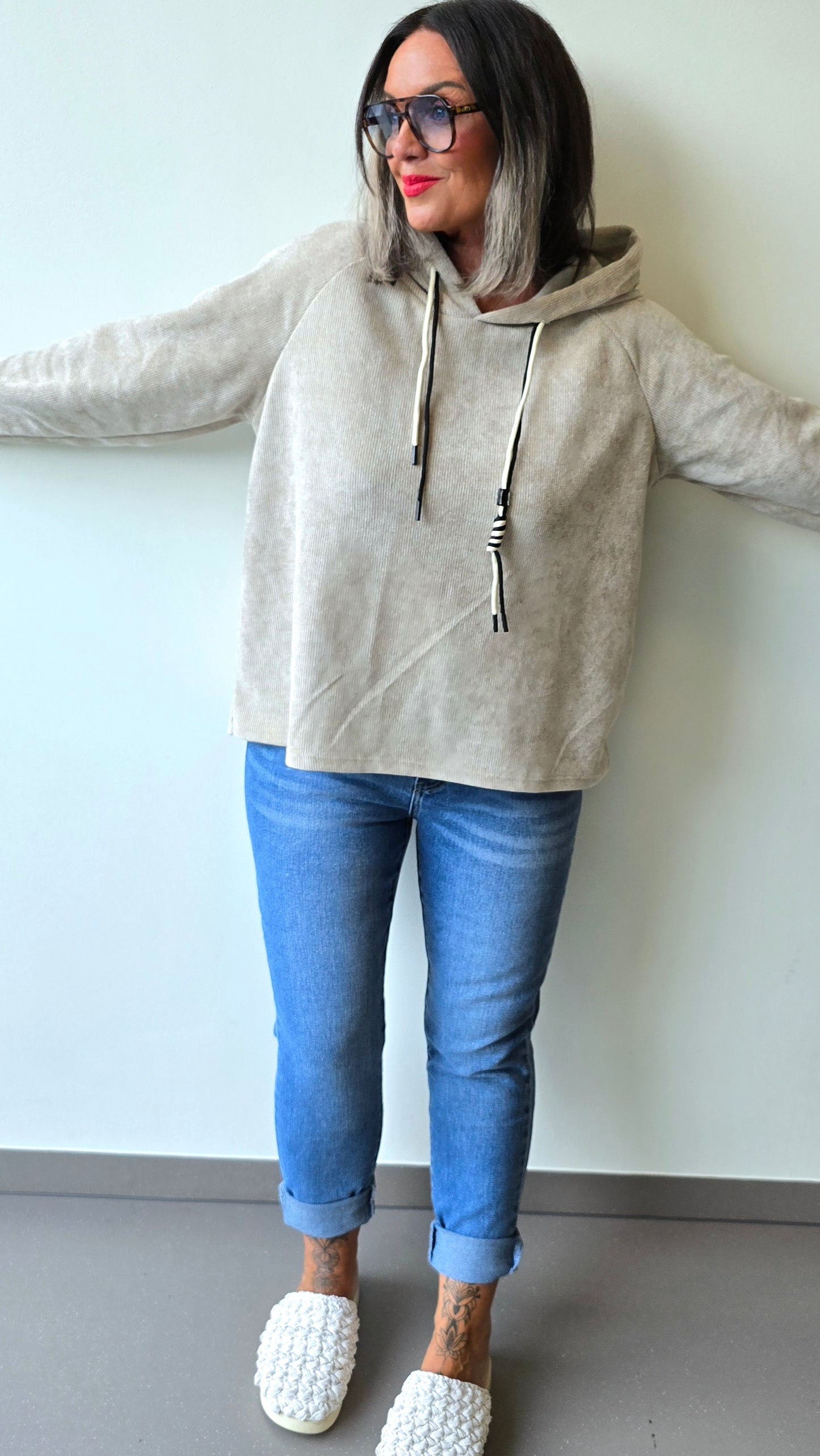 Sofie hette genser beige