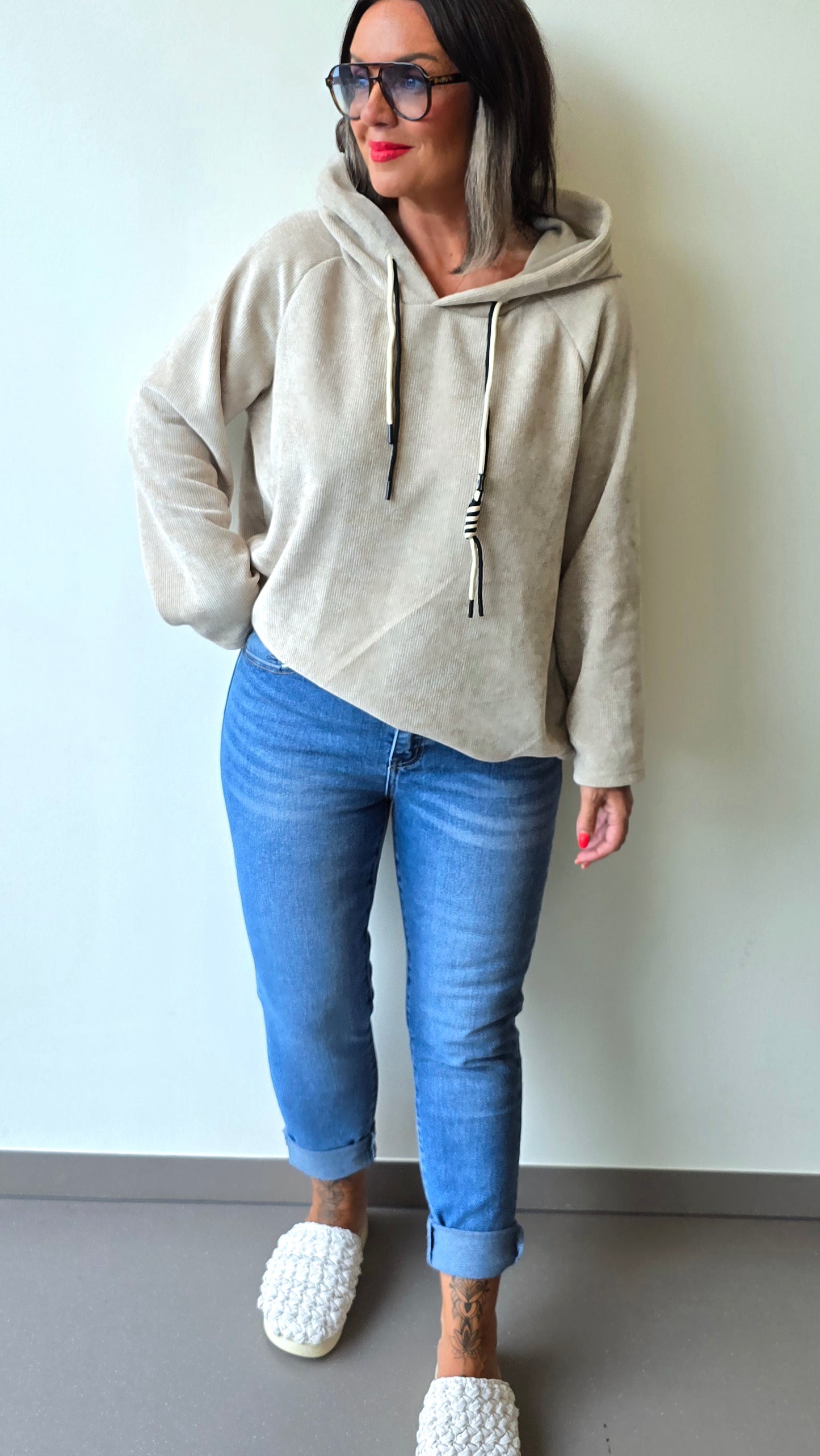 Sofie hette genser beige