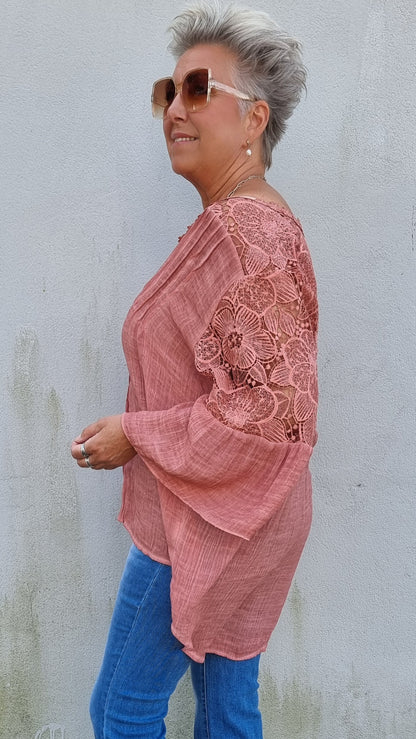 Nadja skjorte bluse rust