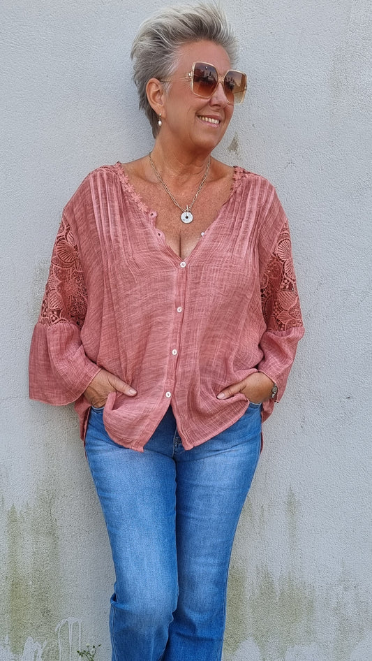 Nadja skjorte bluse rust
