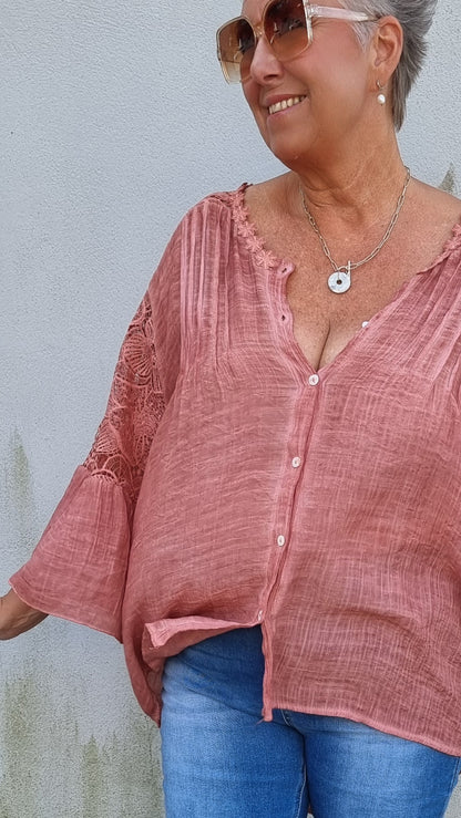 Nadja skjorte bluse rust