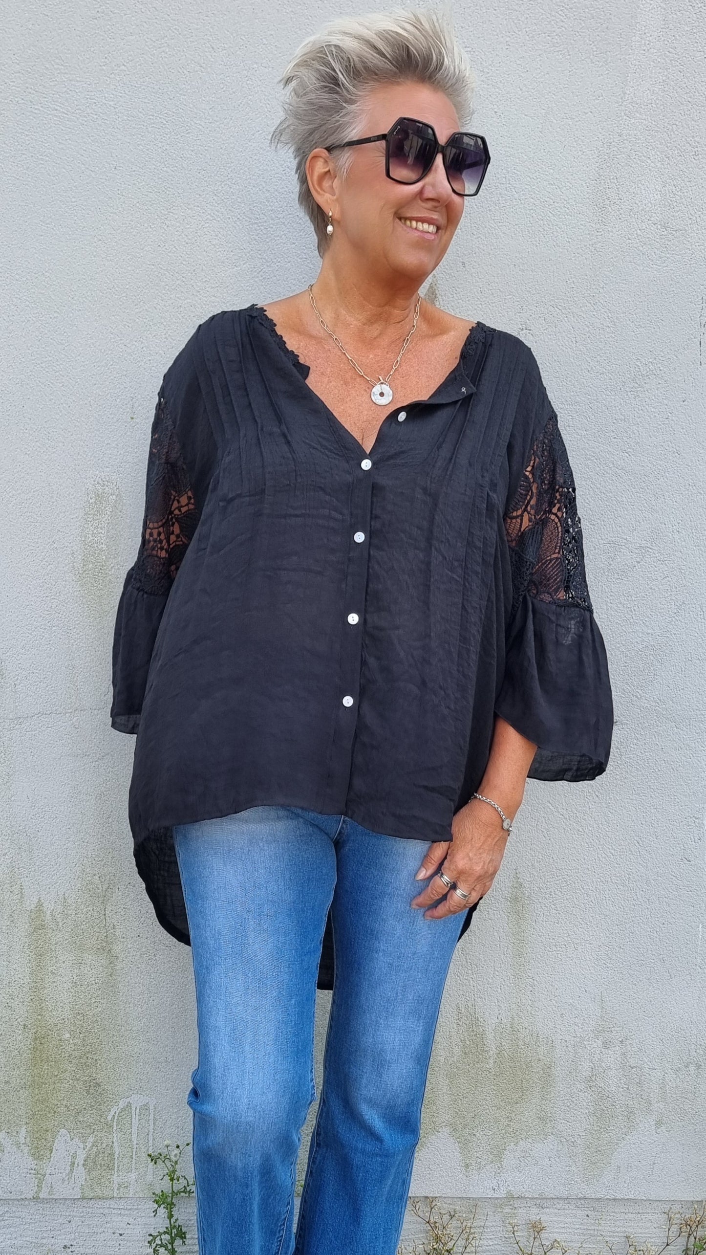 Nadja skjorte bluse svart