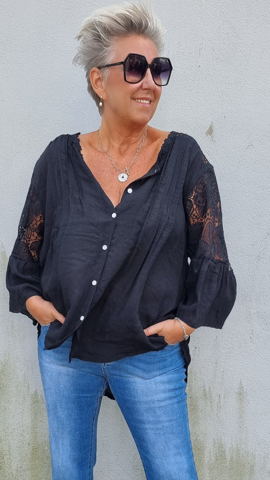 Nadja skjorte bluse svart