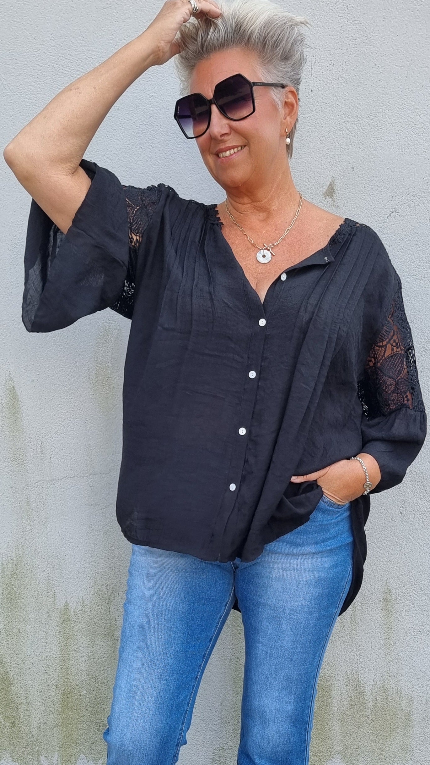 Nadja skjorte bluse svart