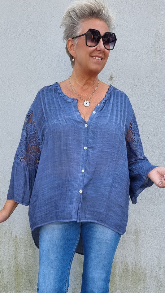 Nadja skjorte bluse blå