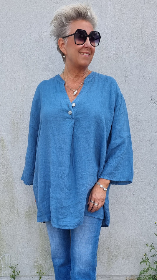 Grace lintunika blå