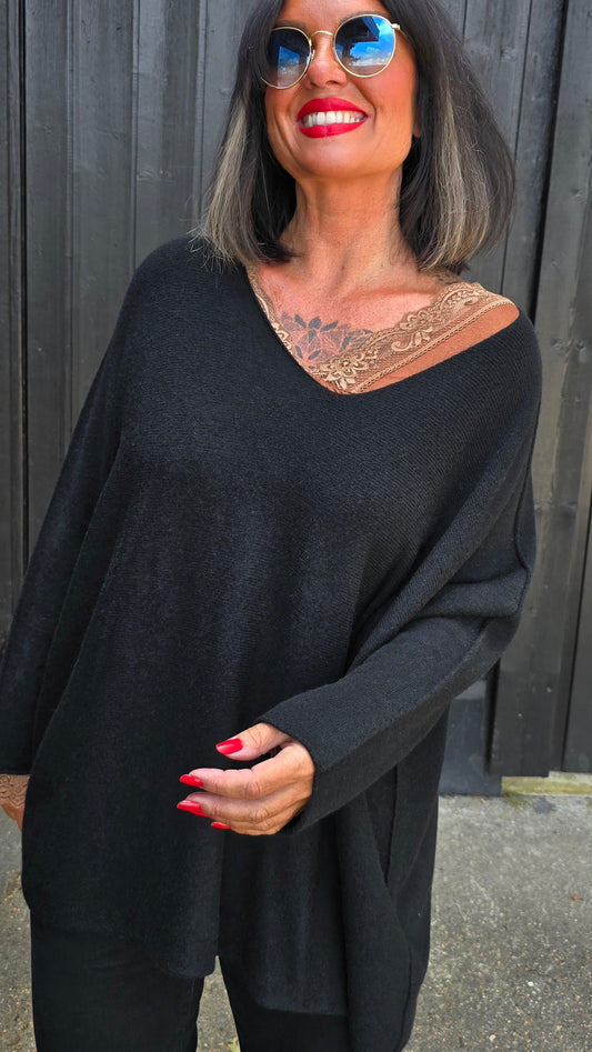 Malena genser svart