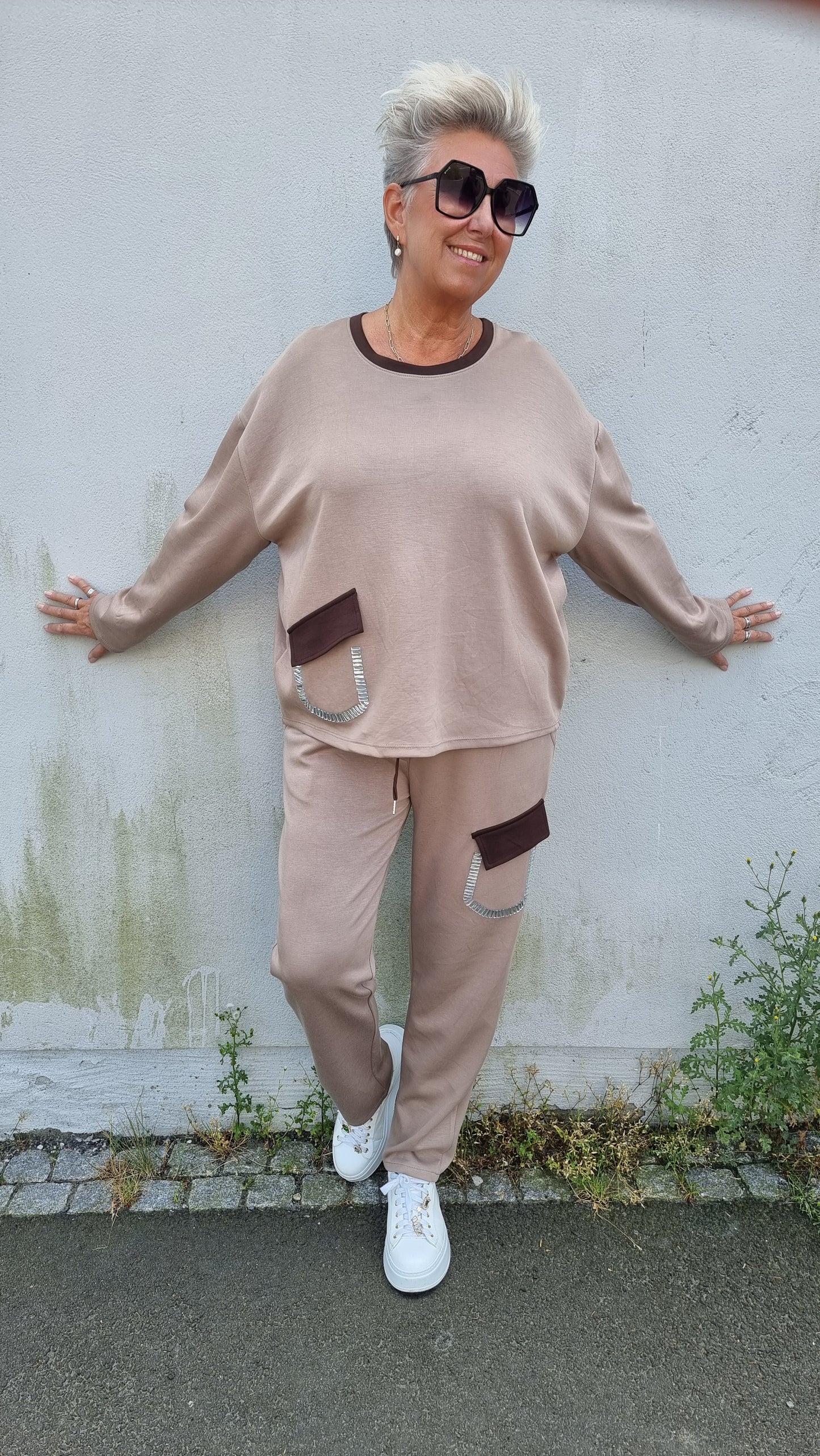 Randi genser brun-beige
