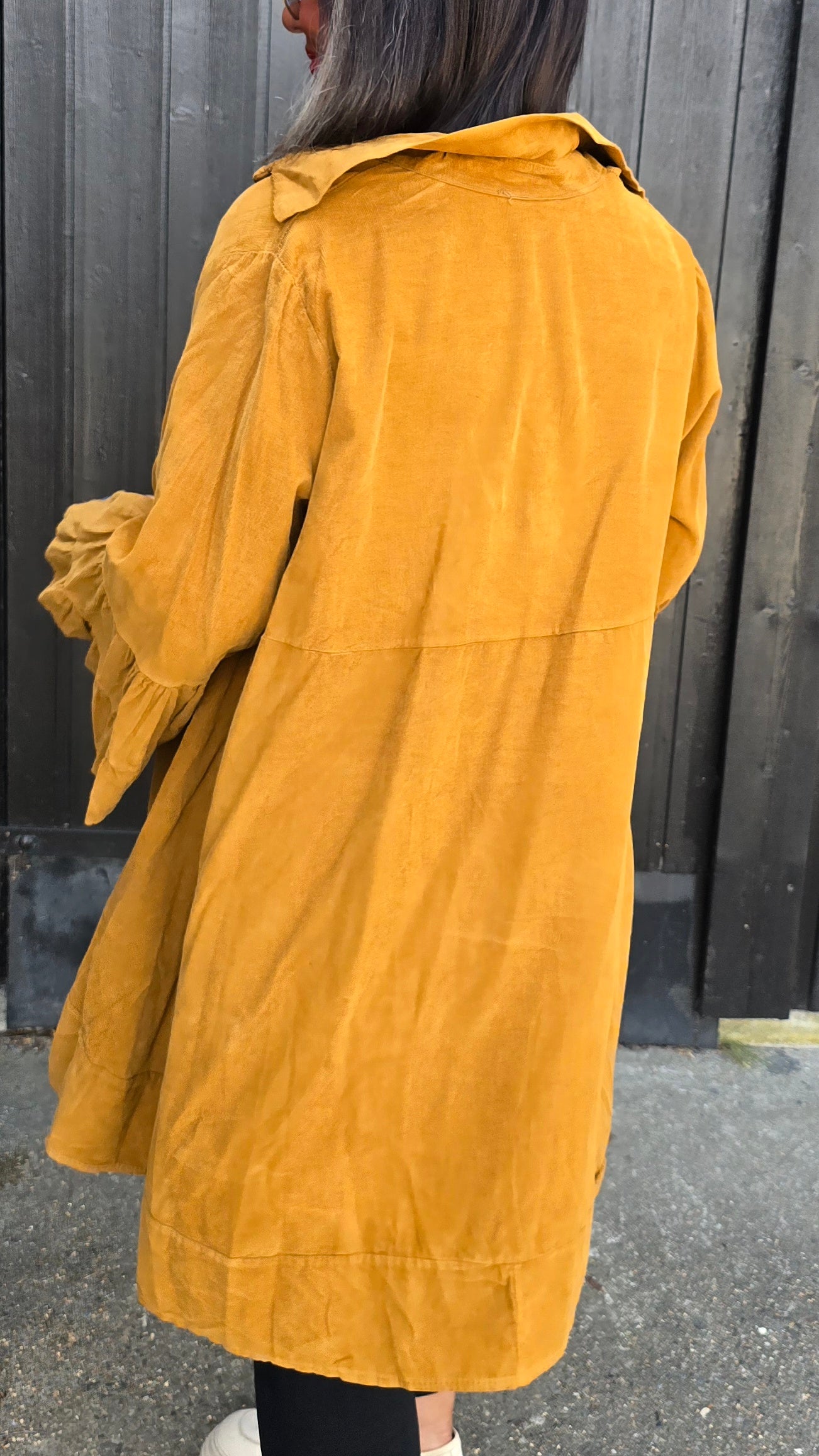 Stacy minicord skjorte mustard