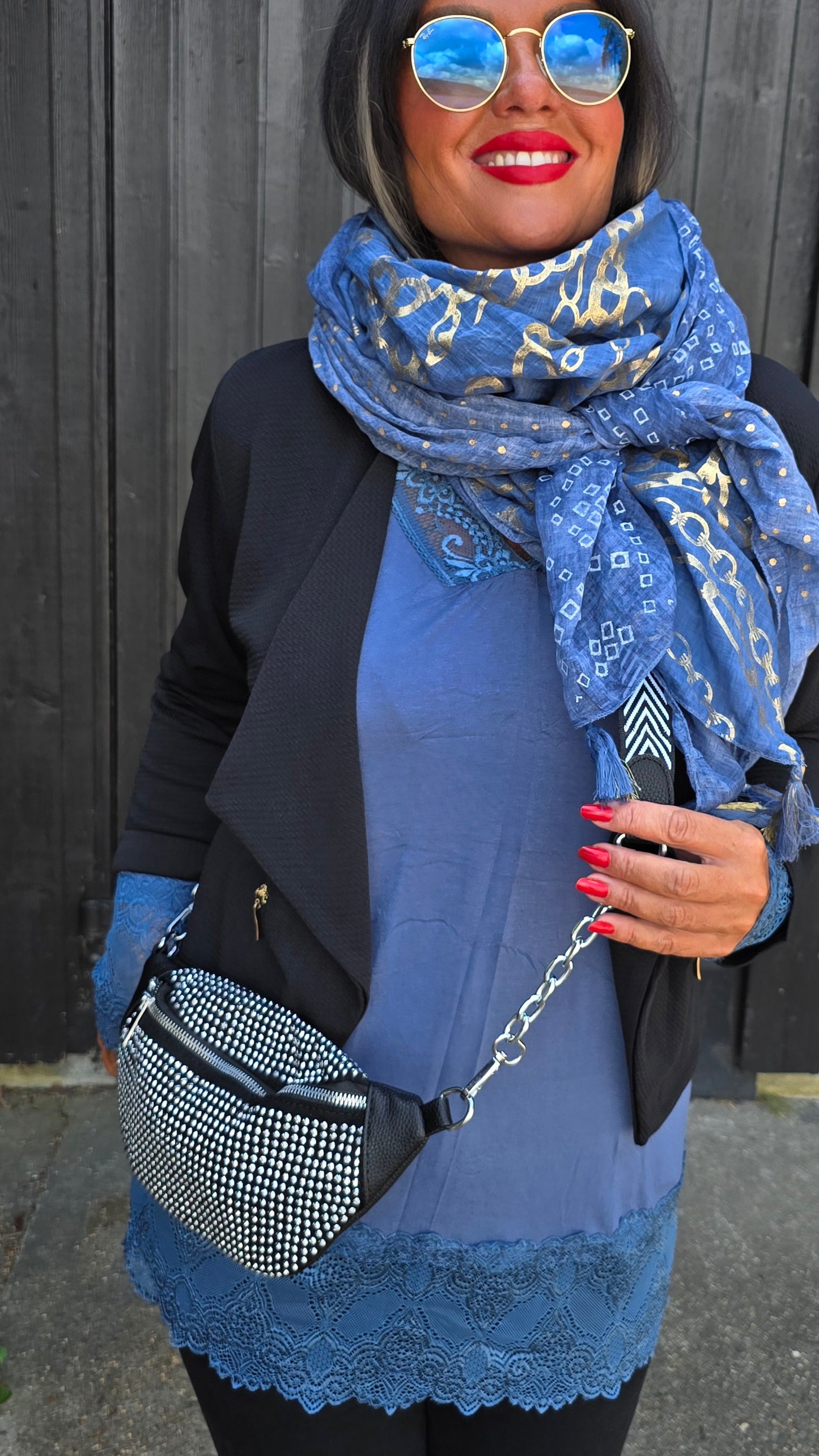 Tracy veske med bling svart
