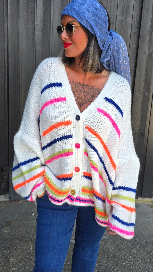 Miranda genser jakke creme
