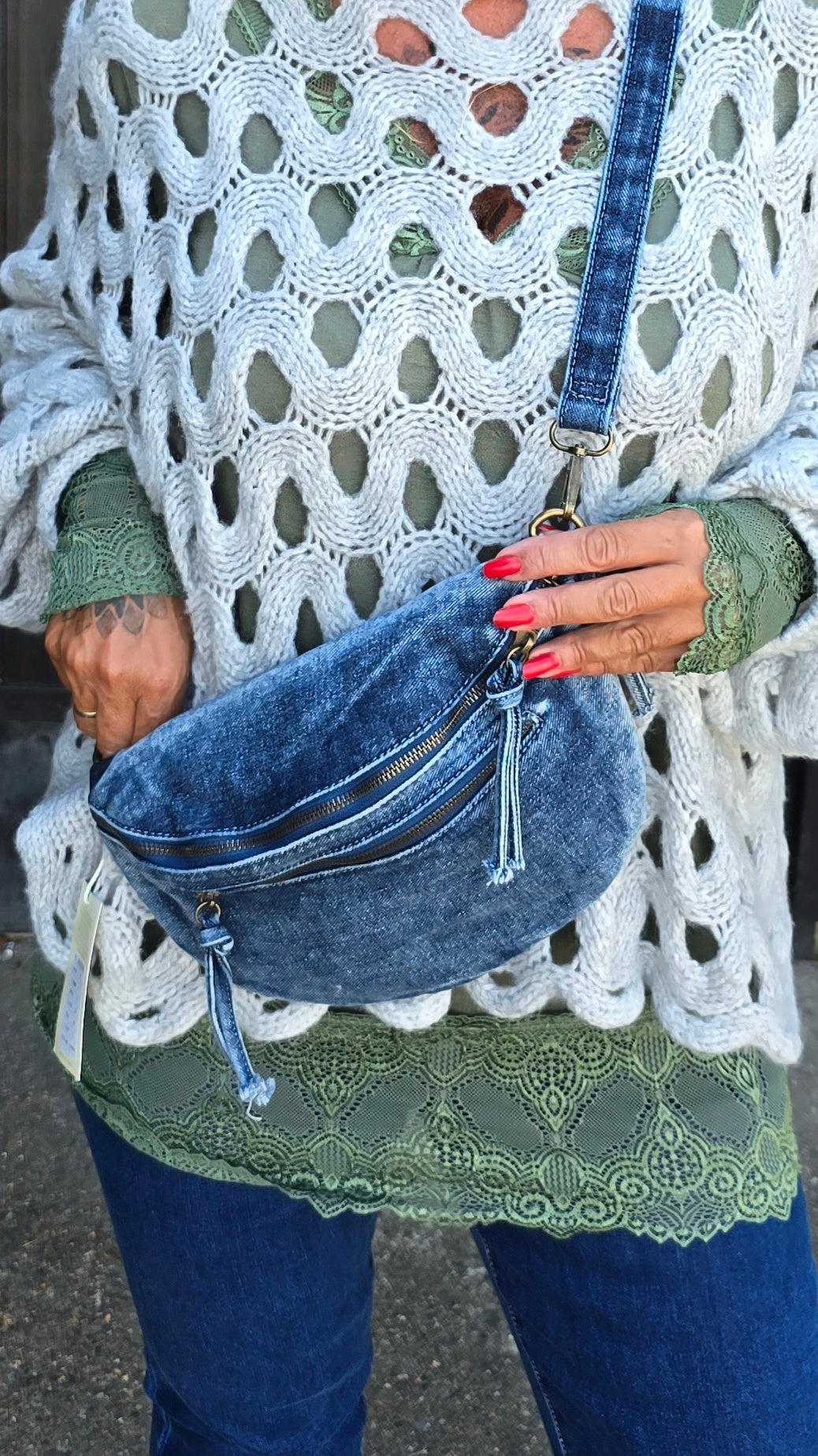 Wicky veske denim blå