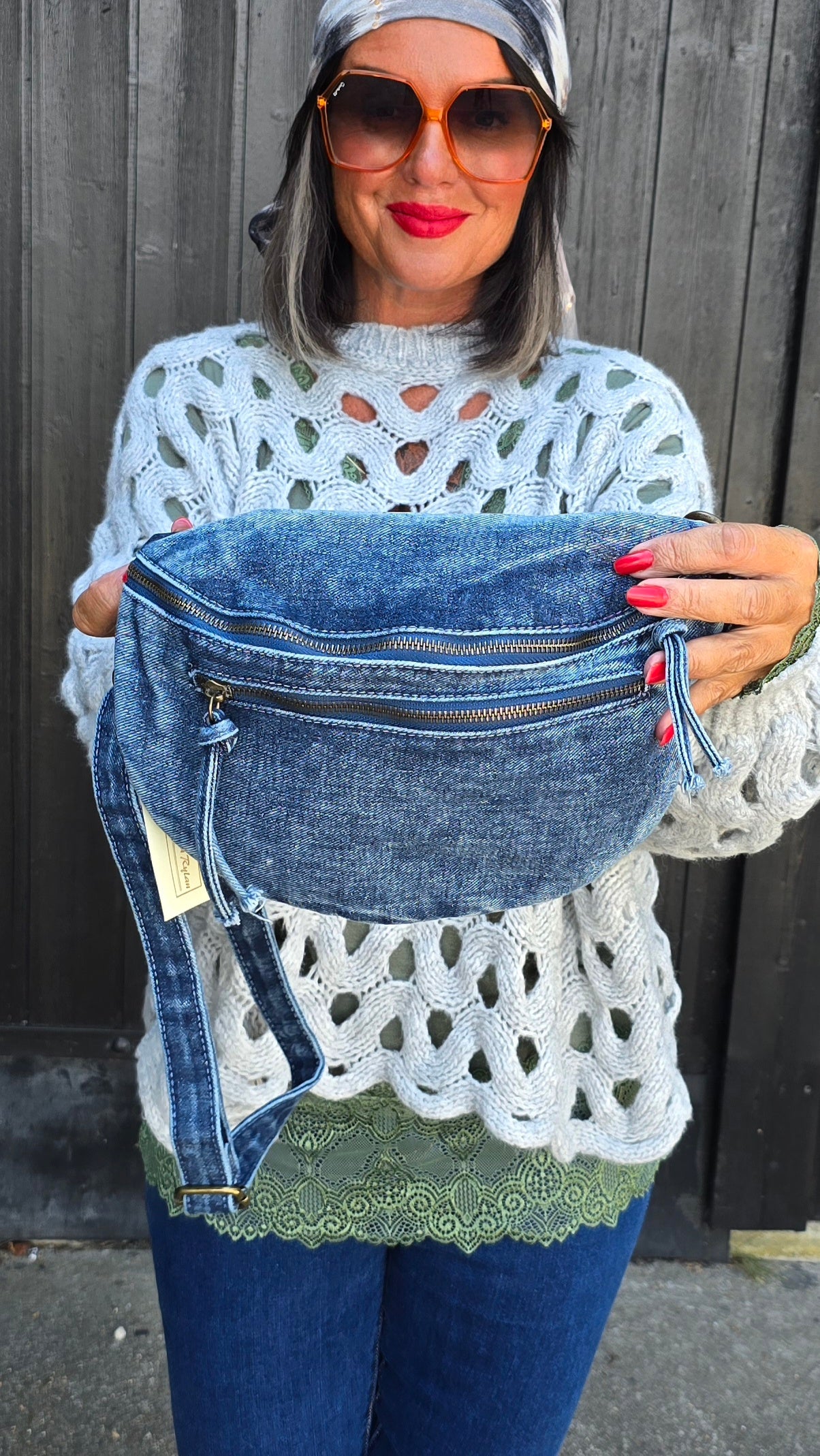 Wicky veske denim blå