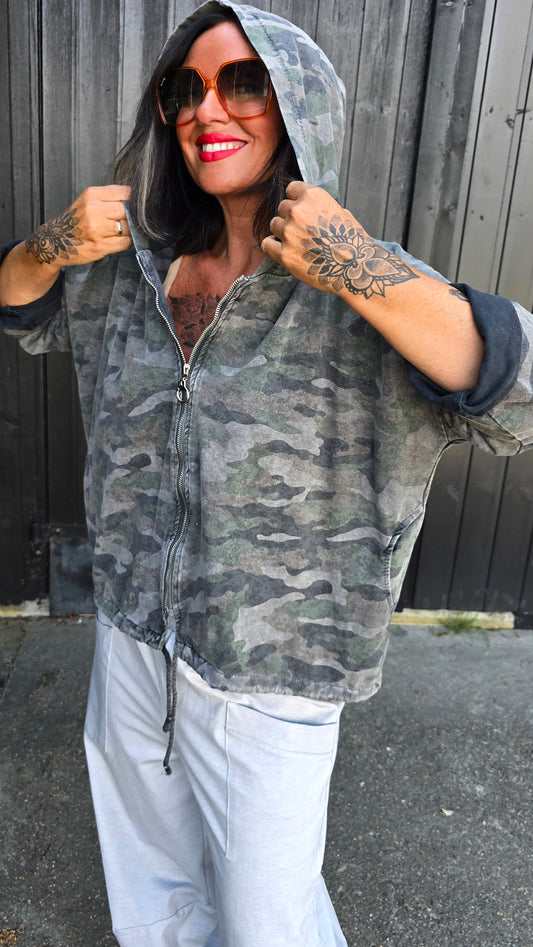 Camo hette jakke