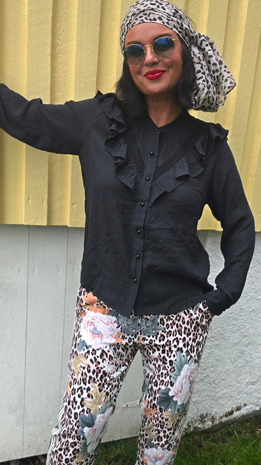 Samira skjortebluse svart