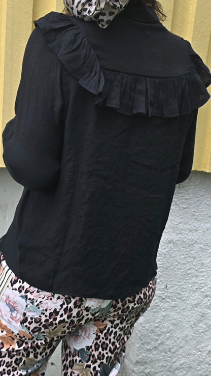 Samira skjortebluse svart